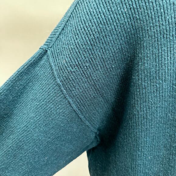 Free People Softly Structured Turtleneck Sweater Tunic in Turquoise size small - Picture 12 of 16